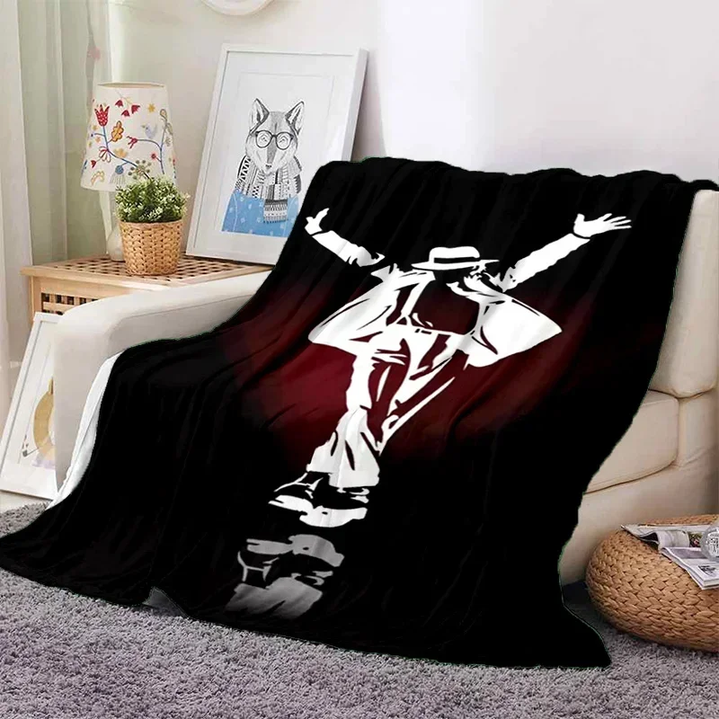 MJ King of Pop Michael Jackson Soft Flannel Blanket for Beds Bedroom Sofa Picnic,Throw Blanket for Cover Outdoors Leisure Gift