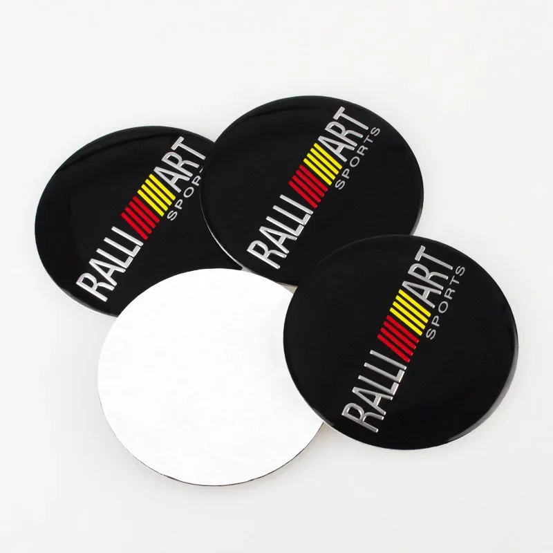 

4pcs 56mm Ralliart Logo Car Wheel Center Sticker Hub Emblem For ASX Lancer Cordia Pajero Outlander Mirage EVO