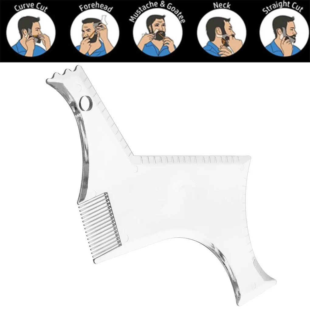Beard Styling Shaping Tool Template Shaper Stencil Symmetry Trimming Beard Comb Beard Shaper