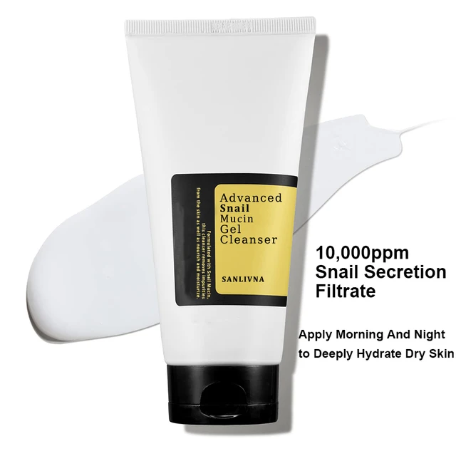 Korean Skincare Face Wash Hydrating Smoothing Facial Cleanser Advanced Snail Mucin Gel Cleanser 1