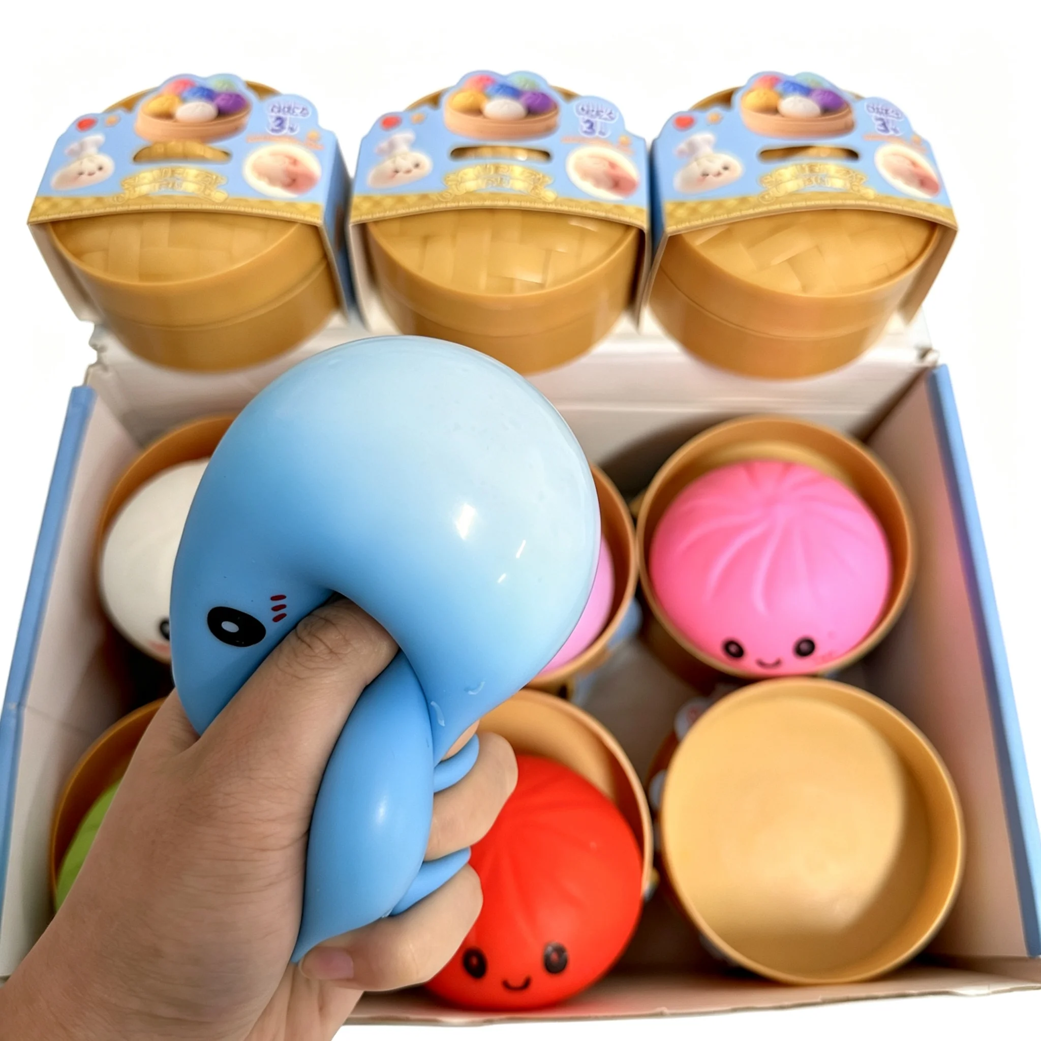 Vibrant Dumpling Squishy Toy for Stress and Anxiety Relief