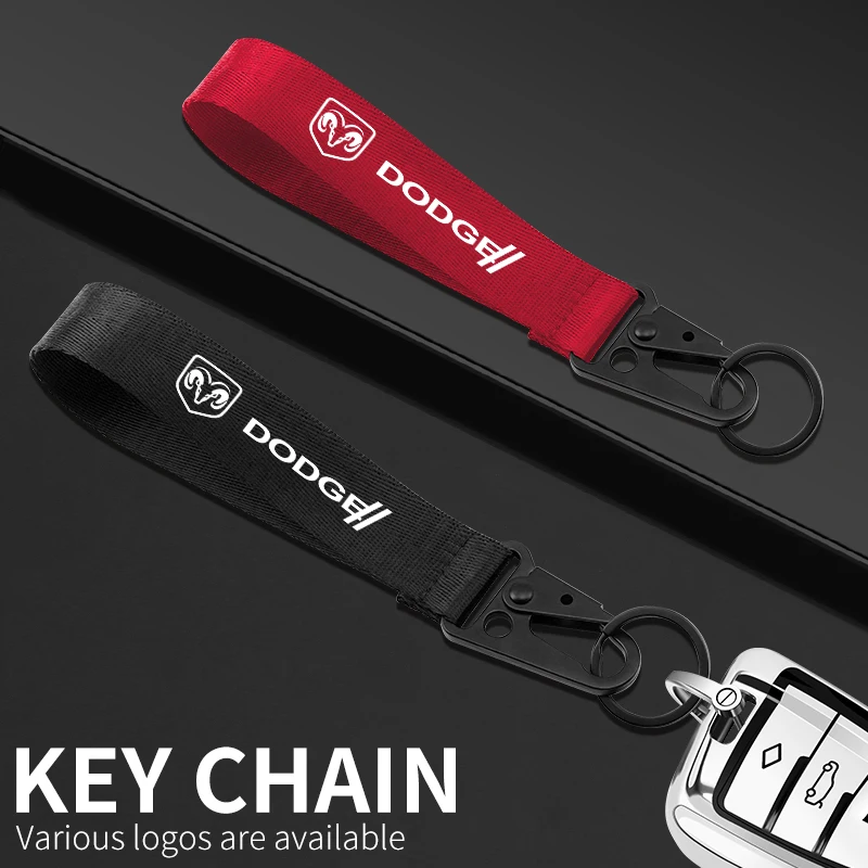 Car Key Holder Durable Key Strap Nylon bing Strap Keychain For Dodge