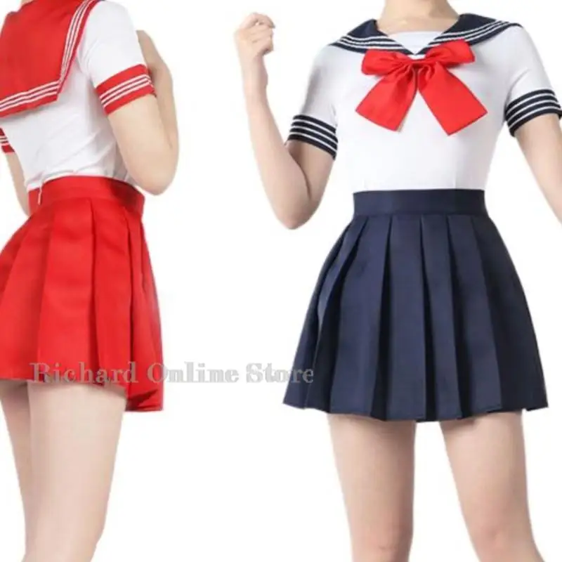 

Костюм Моряка аниме для косплея Tsukino Moon Usagi Minako для женщин JK Униформа Розовый Синий Красный Хэллоуин вечерние юбка с бантом школьная форма