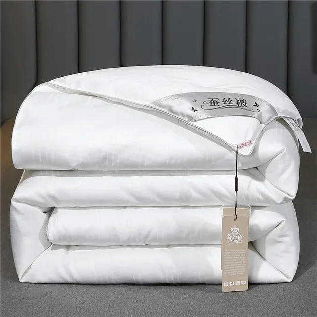 Couette 100% Soie de Mûrier, Artisanale, pour la Santé et la Beauté, Remplissage en Soie, Tailles Double, Queen, King, 1 Pièce, Literie Durable 1