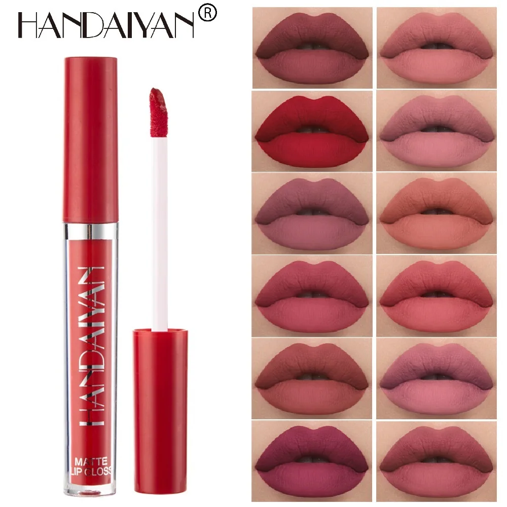 Handaiyan12ColorsMatteLipGlossWaterproofLiquidLipstickLong
