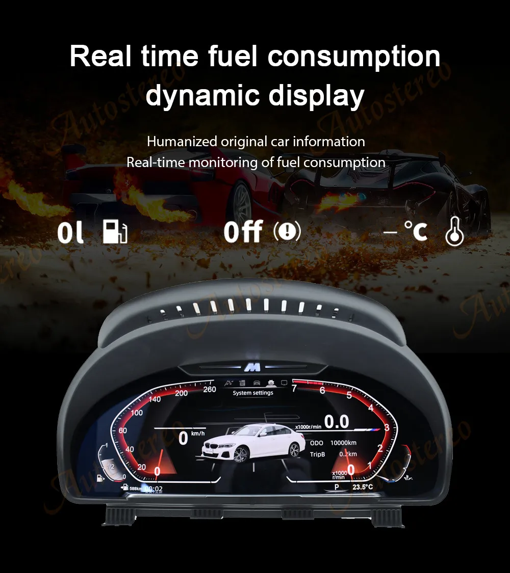 M Sport Virtual Cockpit Digital Cluster Car Odometer Screen For BMW 5GT F07 5 F1