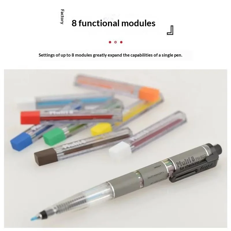 Pentel Multi 8 Matita Tecnica Multifunzione e Penna a Sfera, Mina Resistente e Affidabile per Disegnare, Scrivere, Creare, Premiata con il Japan Good Design Award - immagine 6