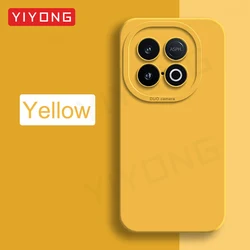 Silky Feel Liquid Silicone Soft Phone Case by YIYONG for Vivo iQOO Z10 Turbo Pro (Yellow)
