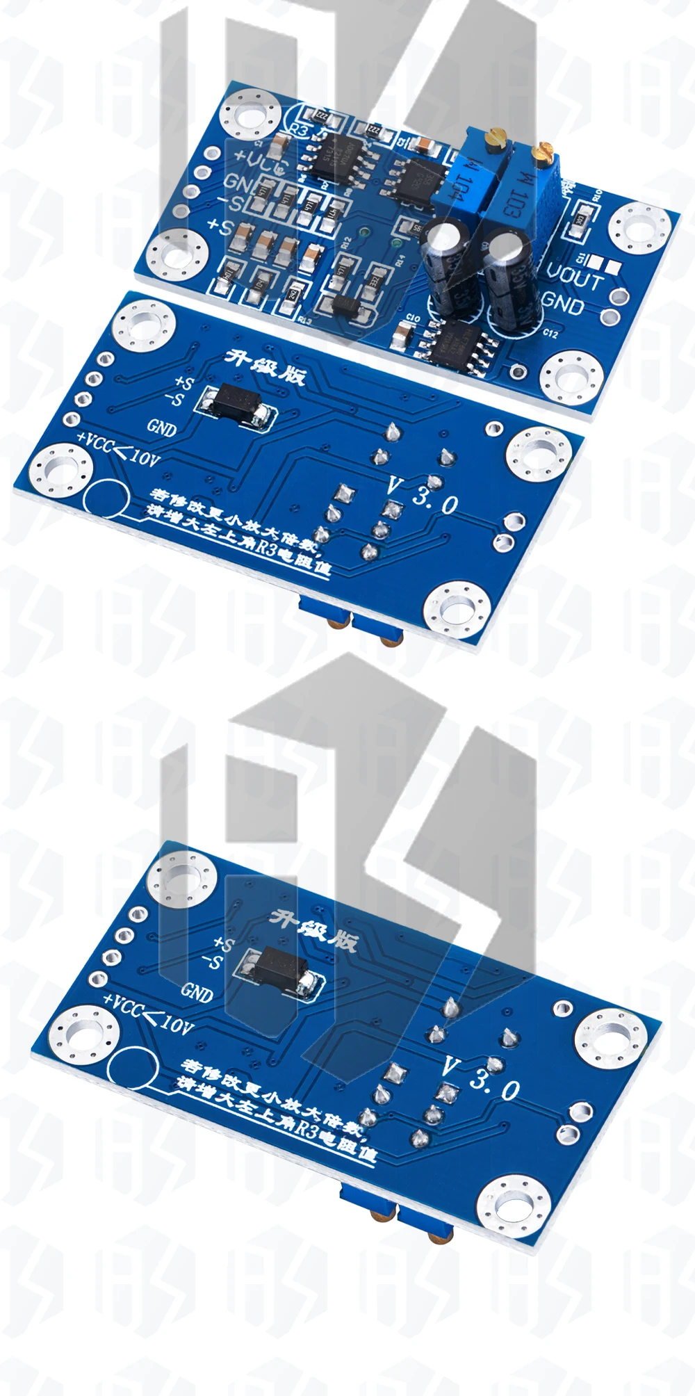 1 Stück egbo ad620 Mikro volt mv Spannungs verstärker Signal instrument ierungs modul platine 3-12VDC Neuankömmling – Detail 7