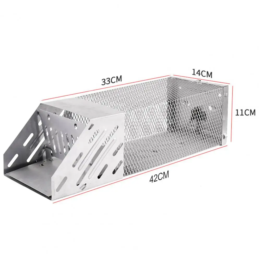 Mouse Trap Sturdy Construction Rust-proof Stainless Steel Multifunctional Rodent Cage Mice Trap Box for Home High Sensitivity