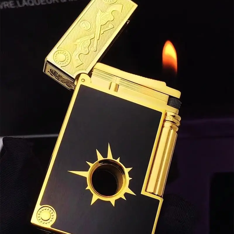 

New High-end Retro Inflatable Lighter With Sliding Steel Sound Crisp Men's Gift Box