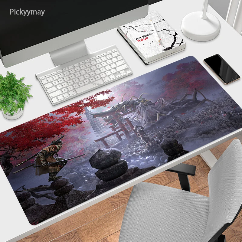 Sombras Die Computer Mouse Pad Sekiro Gaming Mousepad Xxl Gamer Carpet pc Desk Mat Tapete de Teclado Grande 900x400 - Imagem 6
