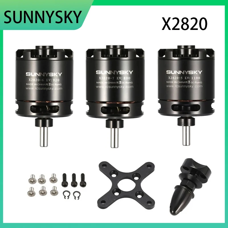 SUNNYSKY X2820 Серия Бесщеточный двигатель с внешним ротором 800KV 920KV 1100KV 3 ~ 5S Lipo 5 мм Вал RC Самолет с неподвижным крылом