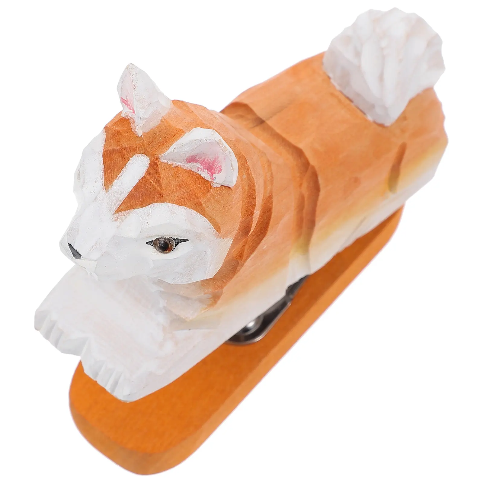 나무 동물 스테이플러 수제 귀여운 재미있는 종이 스테이플러 사무실 장식 재사용 가능한 공예 문구 미니 스테이플링 도구 동물