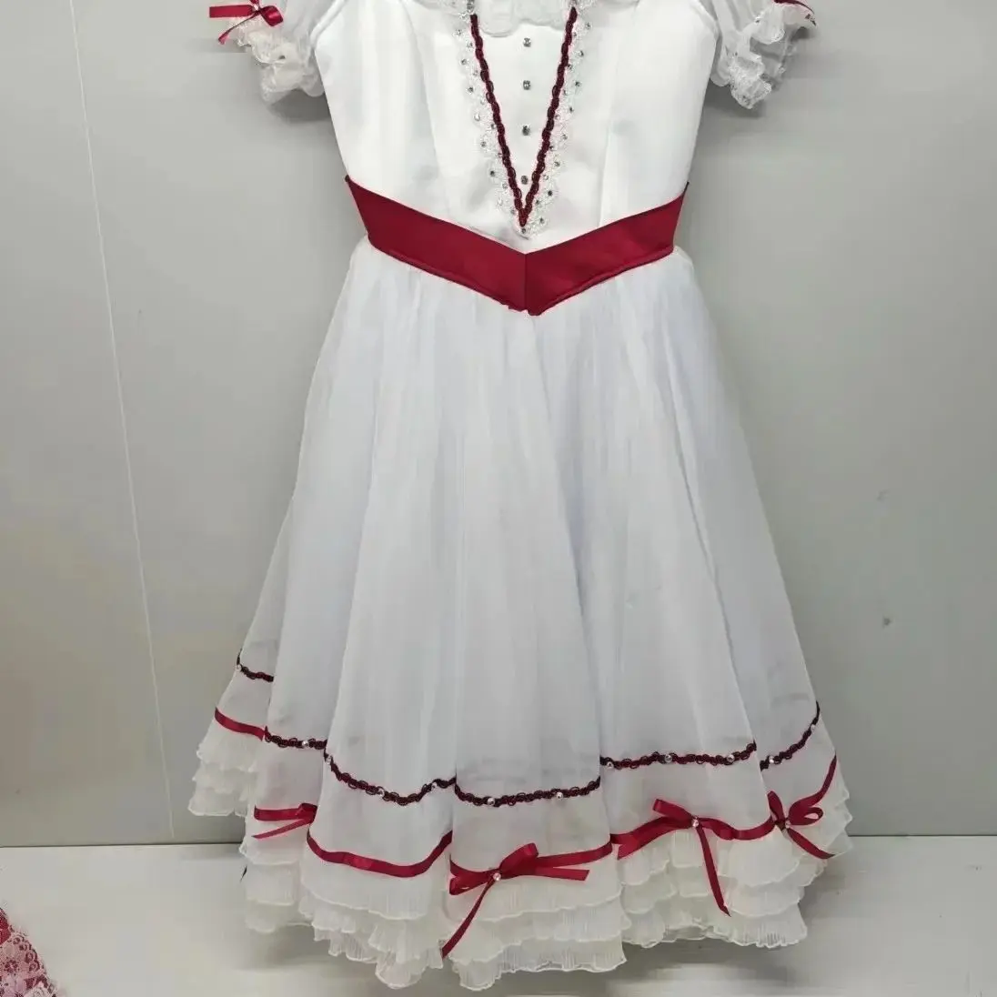 New Ballet Giselle White Trimmed with Red Edge Coppélia