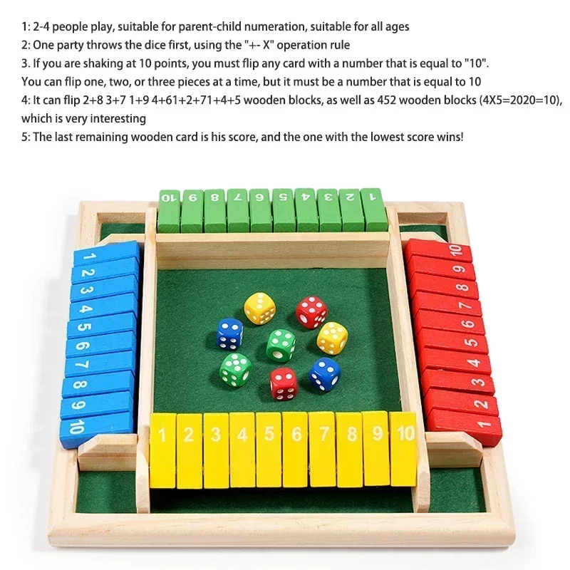 大人と子供のためのボックスパーティーゲームを閉じて、4つの