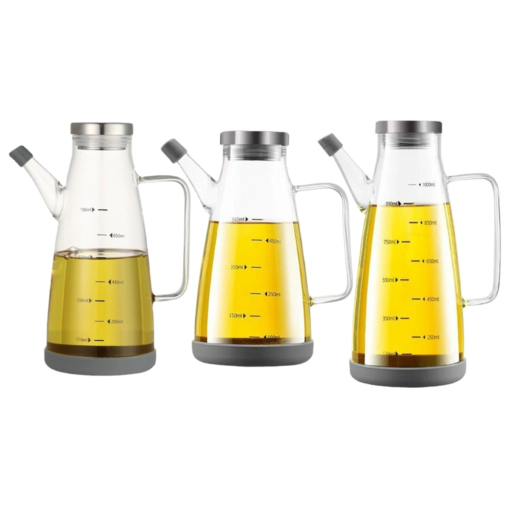 New Oil Spray Bottle 750ml High Borosilicate Glass Cooking Oil Dispensers Olive Sprayer Mister For Air Fryer Salad Baking