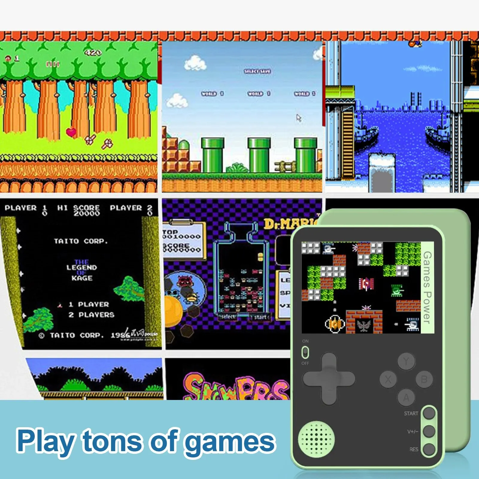 Handheld Game Console K10 Thin 2.4 Inch Screen Portable for Children Retro Classic Game