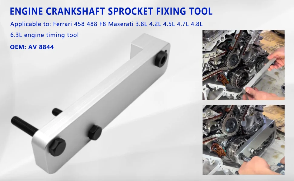 Motor-Einstellwerkzeugsatz, passend für Maserati 3.8T V8 Motor-Einstellwerkzeug Alfa Romeo 2.9 Motor Ferrari 458 Nockenwellen-Einstellwerkzeug – Detail 2