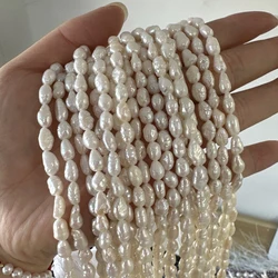 Irregular Baroque Freshwater Pearl Beads for Handmade Jewelry and Accessories (White)