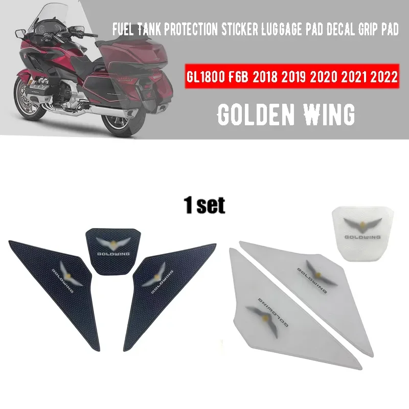 GL1800 F6B Tank Protector Sticker Decal Gas Knee Side Grip Traction Pad Sticker For Honda GOLD WING 1800 GL 1800 F6B 2018-2023 high quality motorcycle tank traction side pad gas fuel knee grip decal for honda goldwing gl1800 2012 2017