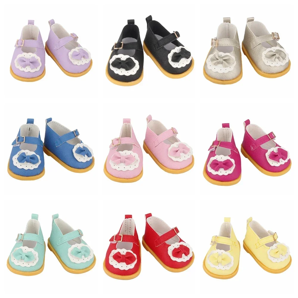 

Doll Handmade Shoe 7Cm Shoes For 18 Inch American&43Cm Baby New Born Doll Accessories For Generation Girl's Toy DIY