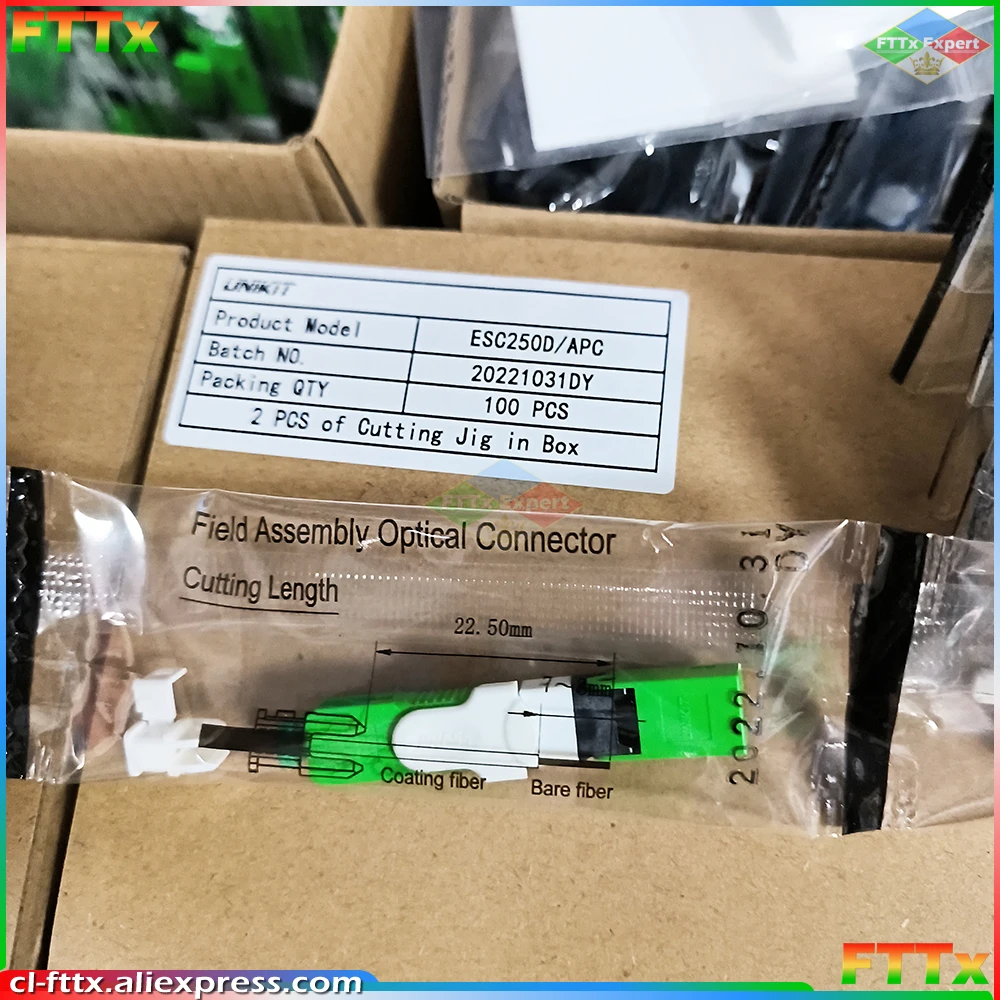 FTTH UNIKIT ESC250D SC APC UPC Single-Mode Fiber Optic Quick Connector FTTH SM Optic Fast Connector