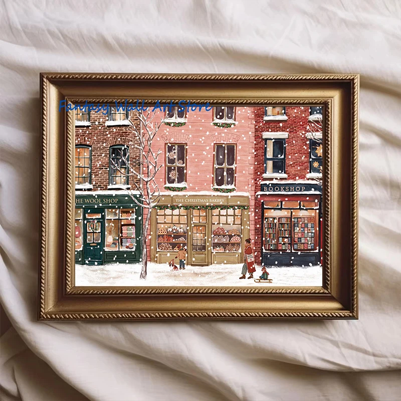 Christmas Bakery Wool Shop Painting 4