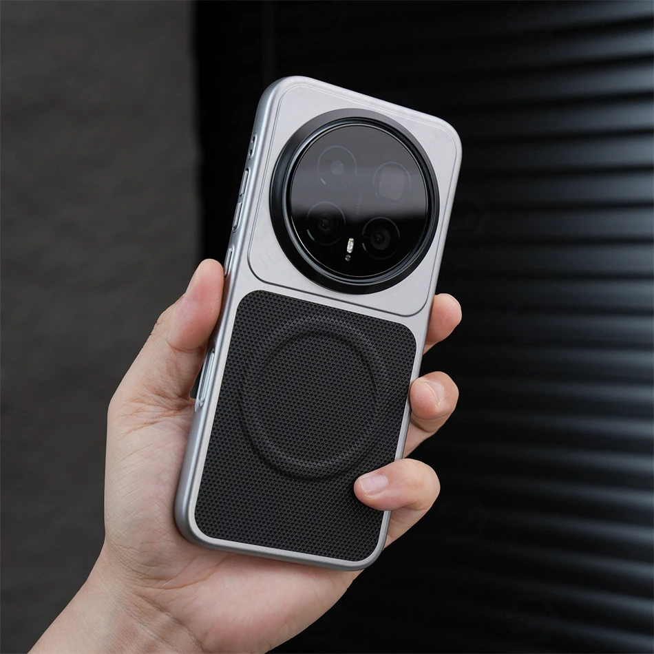 Slim Textured Fabric Magnetic Case with Raised Lens Frame - Matte Finish