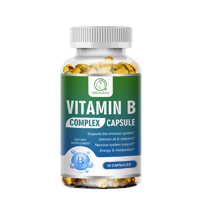 Super Strong Vitamin B Capsule Complex Vitamin B1,B2,B3,B5,B6,B7,B9,B12