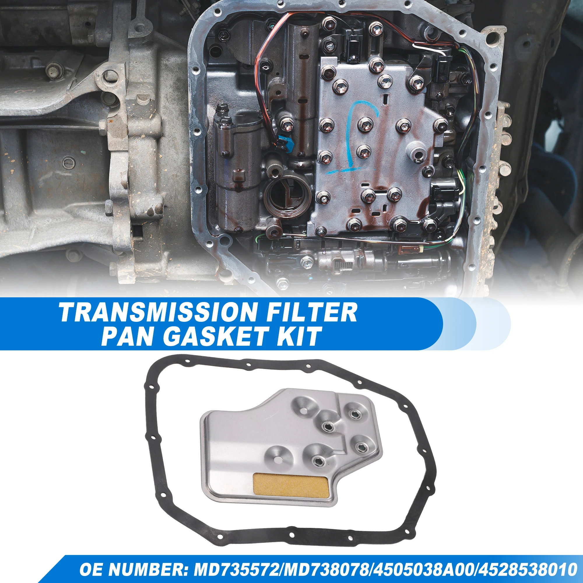 UXCELL F4A32 F4A33 Automatic Transmission Filter CVT Oil Cooler Filter Oil Pan Gasket Kit for Mitsubishi Eclipse 1990-1999