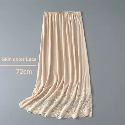 Half Slip Skirt Petticoat Skirt Womens Girls Modal Half Slips Underskirt Basic Soft Lace Trim Petticoat Underdress Intimates Safety Skirt Underwear