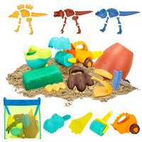 EDUCIRO Dinosaur Beach Toys for Kids 3-5,Dinosaur Mould Set 33 PCS Sand Toys with Mesh Bag,Gifts for Boys and Girls 6-10 - Image 3