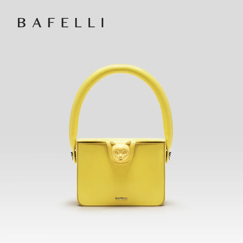 

BAFELLI 2023 BAGS FOR WOMEN'S HANDBAG FASHION TREND BOXY LUXURY DESIGNER BRAND GENUINE LEATHER ORIGINAL FLAP PURSE EVENING CAT