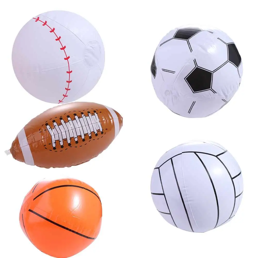 Water Games Rugby Inflatable Football Blow Up Beach Ball Inflatable Baseball Basketball Sport Balls Toy Ball Kids Toy