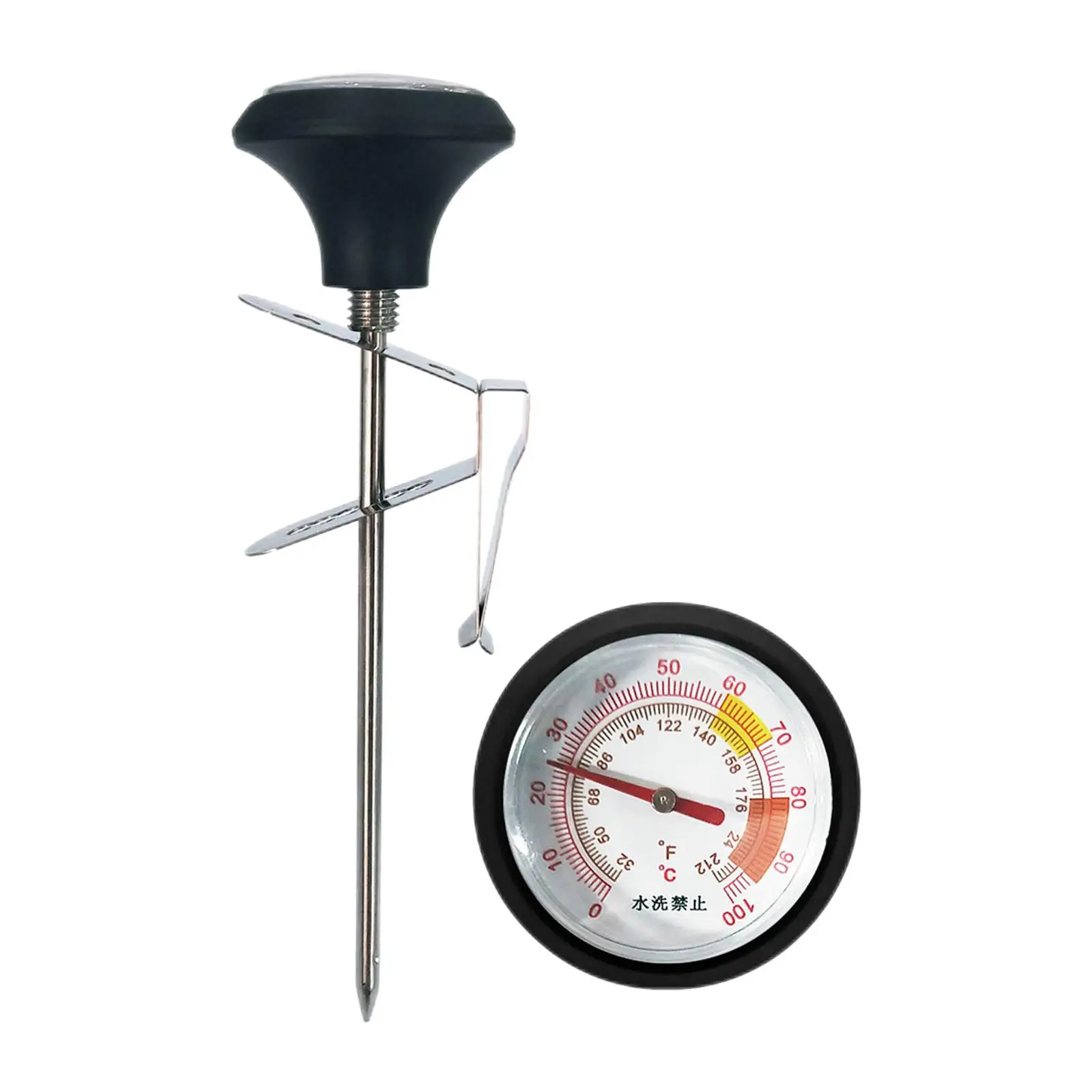 Food Thermometer Chocolate Milk Foam Monitoring Thermometer Coffee Drinks Thermometer BBQ Grill Deep Fry Analog Thermometer 6