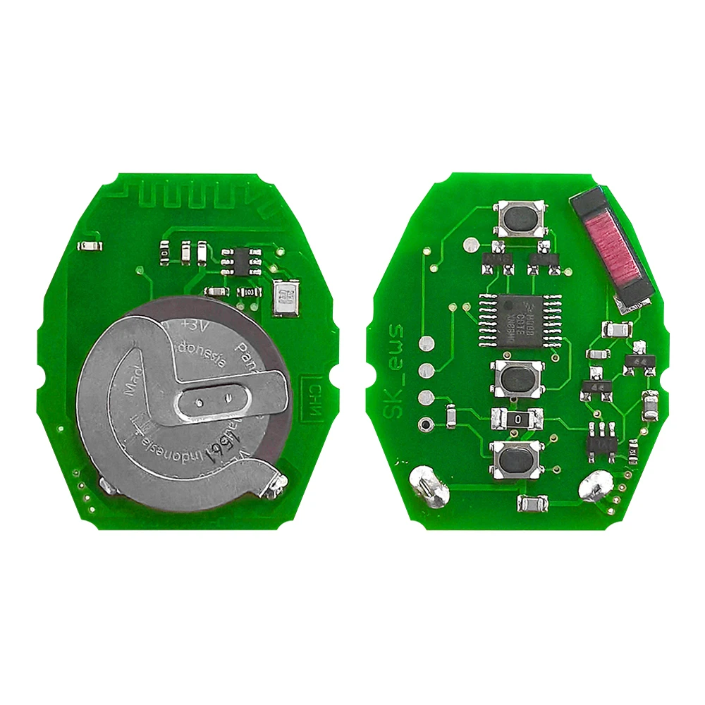 XNRKEY Rechargeable Remote Circuit Board 315/433Mhz for BMW 3 5 X series 7S E38 E39 E46 3 Button with ML Battery