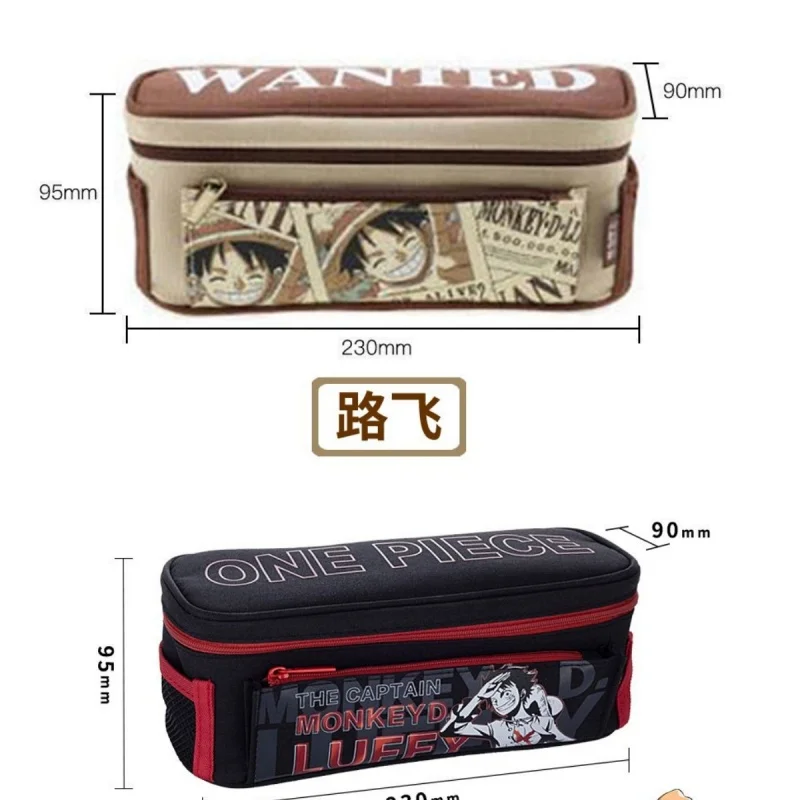 Astuccio per mate One Piece Rufy, astuccio per studenti, per ragazzi e ragazze, astuccio alla moda di grande capacà, fornure per ufficio con figure anime  26