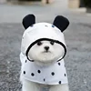 XS-2XL Dog Raincoat Cute Bear Ears Hat Dots Printed Pet Clothes for Small Medium Dogs Rainy Season Outing Portable Rain Coats 3
