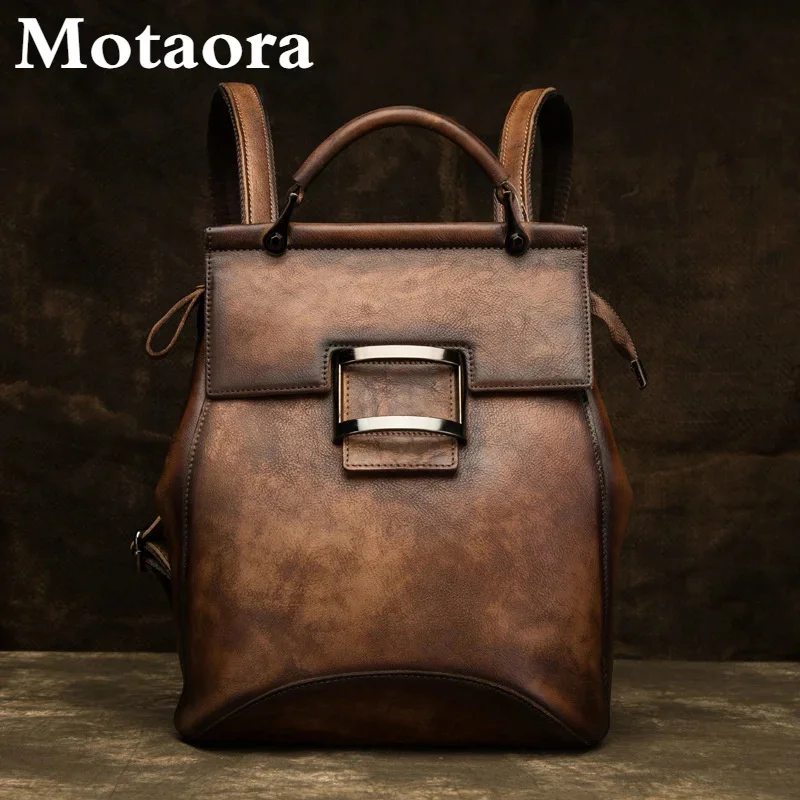 

Women's Bag High Quality Vintage Backpack For Women Luxury Backpacks Large Capacity Handmade Bags Female