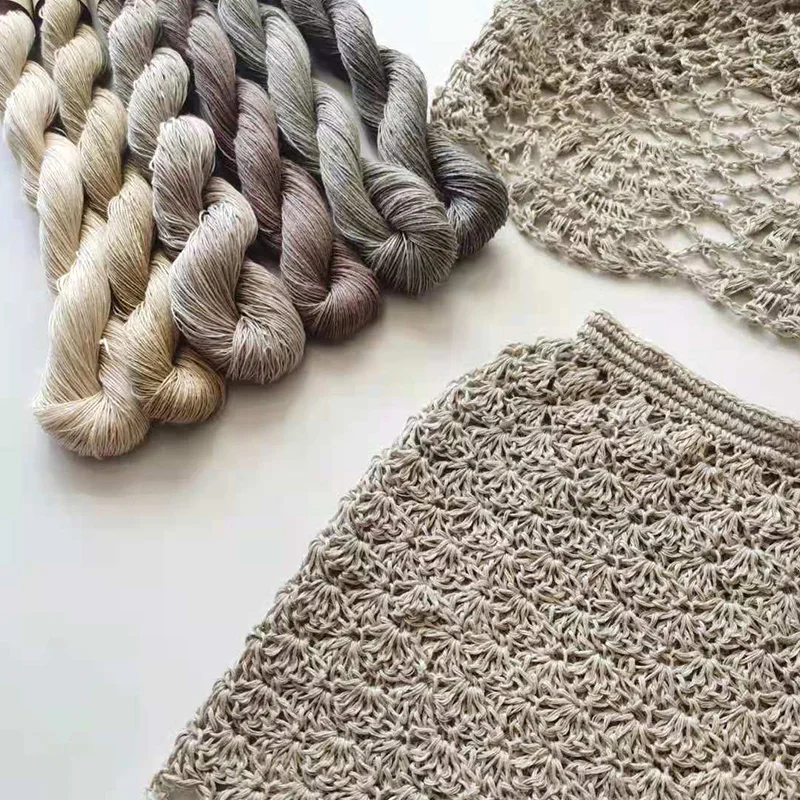 50g hank 100% Linen Yarn Crochet Hand Knitting Lace weight for Shawl Baby Clothes Soft and Cool 3