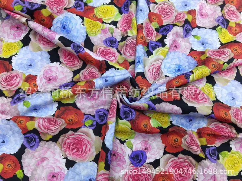 Bx1009 - Bty 1 Yard Cotton Woven Fabric - Floral Print, Autumn Sunflower  Chrysanthemum - Fabric - AliExpress