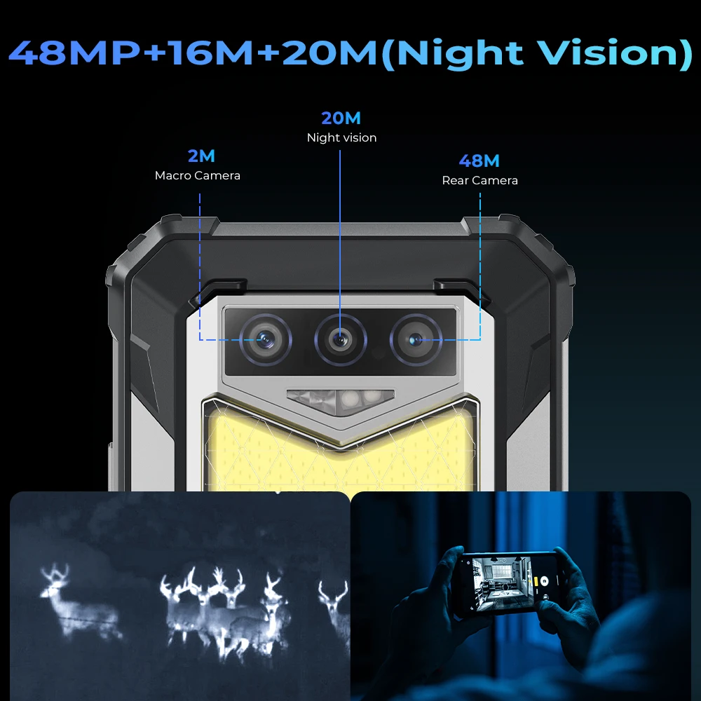 Oukitel WP26 Smartphone Rugged Cell Phone 10000mAh8GB, 256GB  48MP+20MP Night Camera Mobile PhoneMTK P90