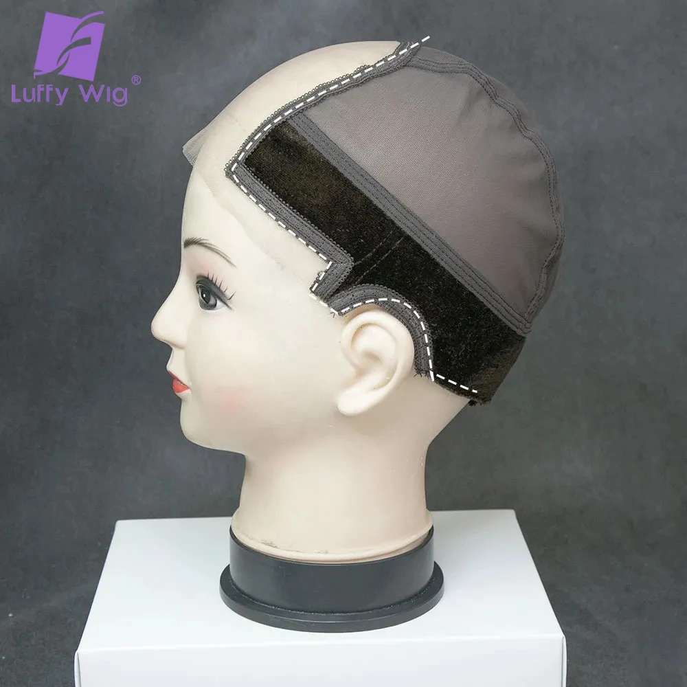 Swiss Lace Wig Cap For Making Wigs Genius Mesh Wig Grip Cap With Lace Glueless Invisibale Caps With Adjustable Straps Luffy