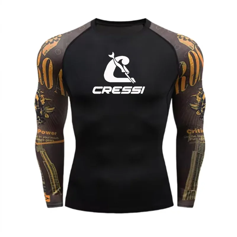 Mens Long Sleeve Rashguard Upf 50 Sun Protection Surf Shirt Quick Dry Breathable Swimming Tight T-shirt Summer 2023 Gym Clothes 5