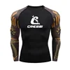 Mens Long Sleeve Rashguard Upf 50 Sun Protection Surf Shirt Quick Dry Breathable Swimming Tight T-shirt Summer 2023 Gym Clothes 5