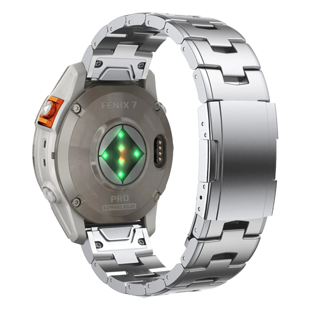 Titanium Metal Quick Fit Watch Band Strap 22mm For Garmin Fenix 7 Sapphire  6 Pro