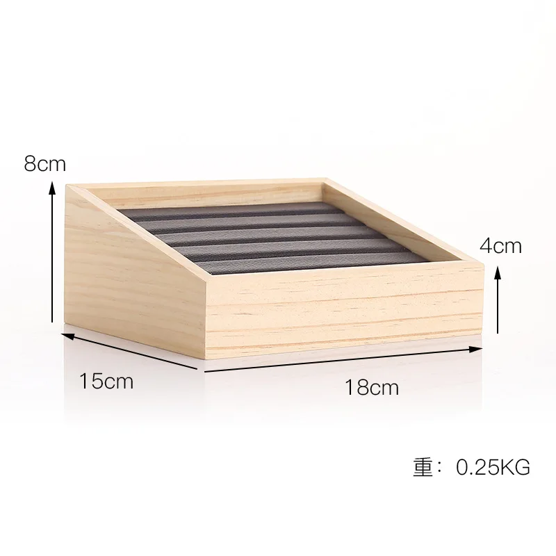 Bamboo Velvet Jewelry Display Tray Ring Box Earring Necklace Bracelet Pendant Display Organizer Jewelry Storage Free Shipping