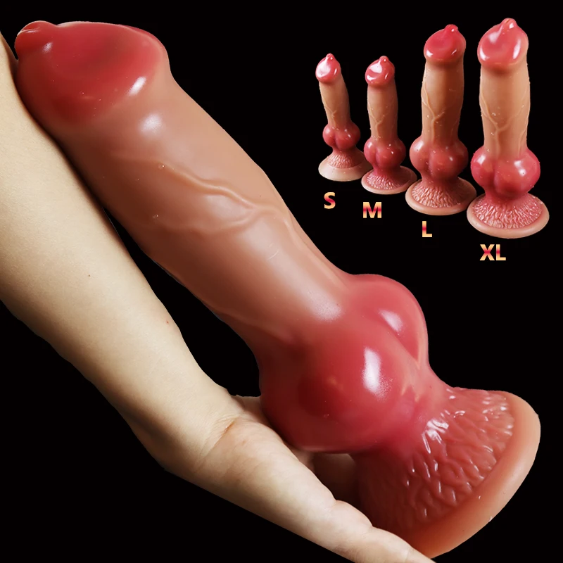 Dog Dildo/Huge Dildo Animal Realistic Penis with Suction Cup Big Butt Plug Giant Monster Cock Dick Adults Supplies for Men Women sex toys