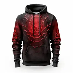 Men's 3DSpider Graphic Prints Leisure 3D Printing Hoodie Pullover Holiday Outgoing Spring and Autumn Clothing